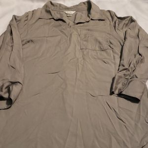 CJ Banks grey tunic blouse 1x Tote 2